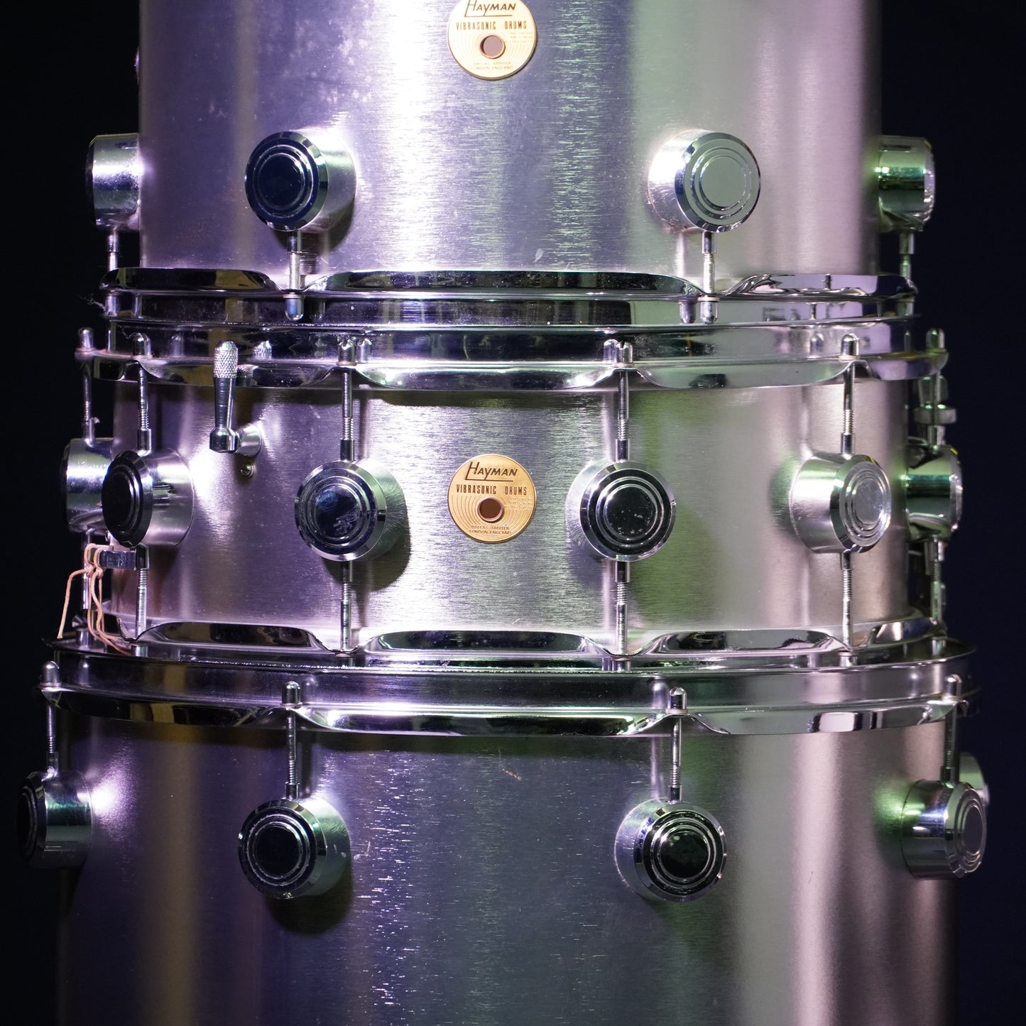 Hayman Vibrasonic Drum Kit in Silver w/ Matching Snare Drum (Shell Pack)