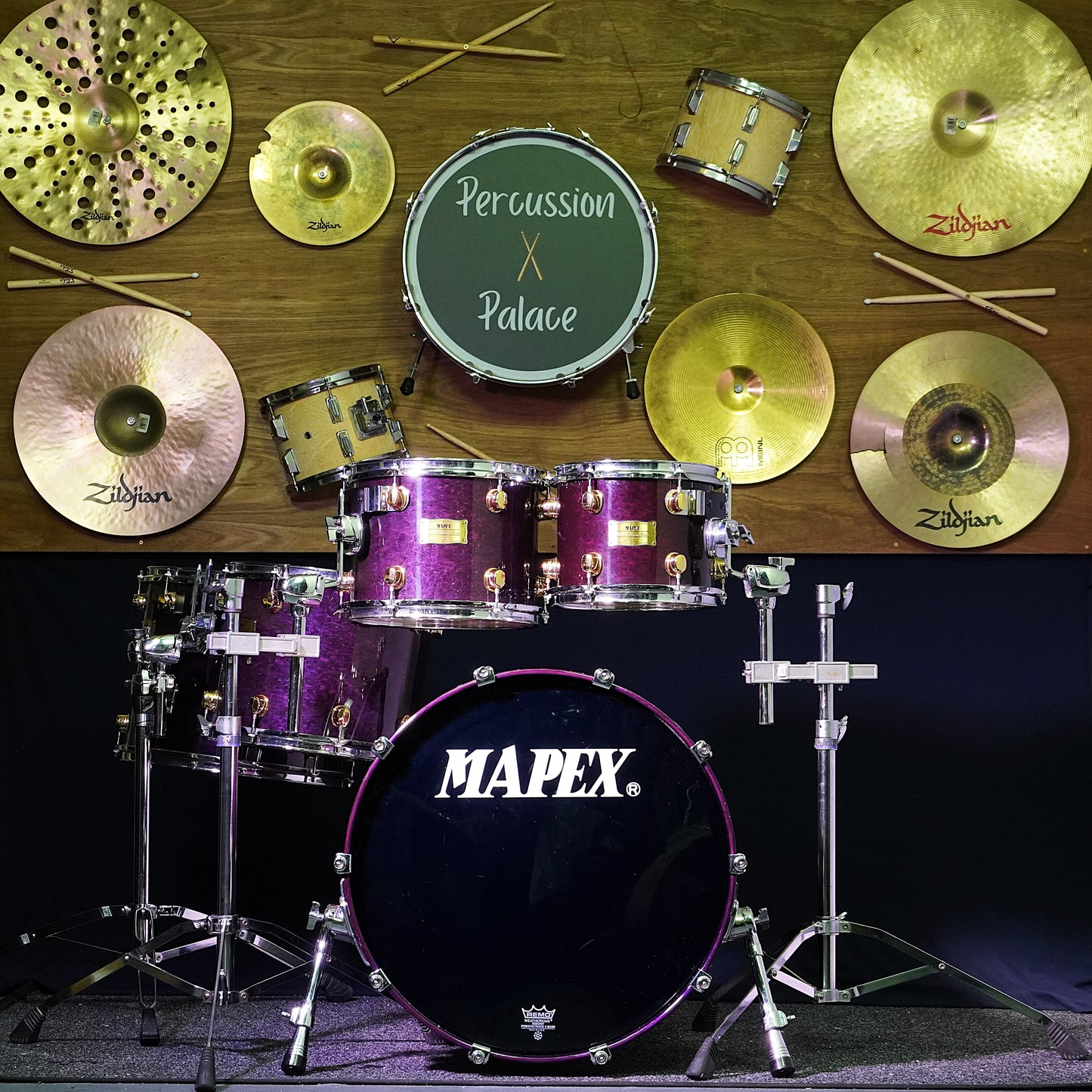 Mapex Orion Classic Series Drum Kit in Transparent Violet Birds Eye (Shell Pack)
